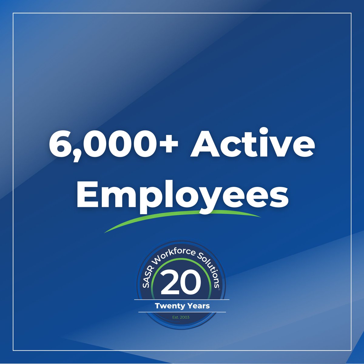 sasrlink's tweet image. From humble beginnings with just 300 candidates in 2003, we have grown exponentially over the past 20 years. Today, we proudly boast a team of over 7,000 dedicated and talented employees. Thank you for being an integral part of our remarkable journey. #SASR #NowHiring #Hiring