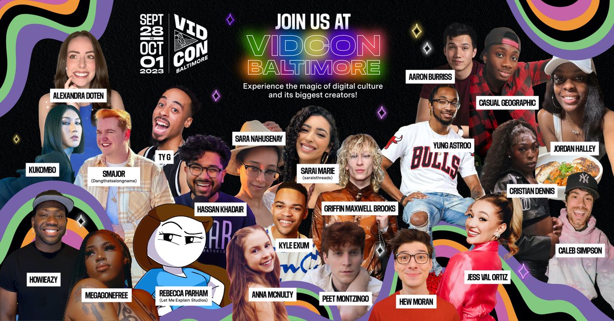 the #VidConBLT23 Featured Creators lineup just keeps getting better & better 👏👏👏
