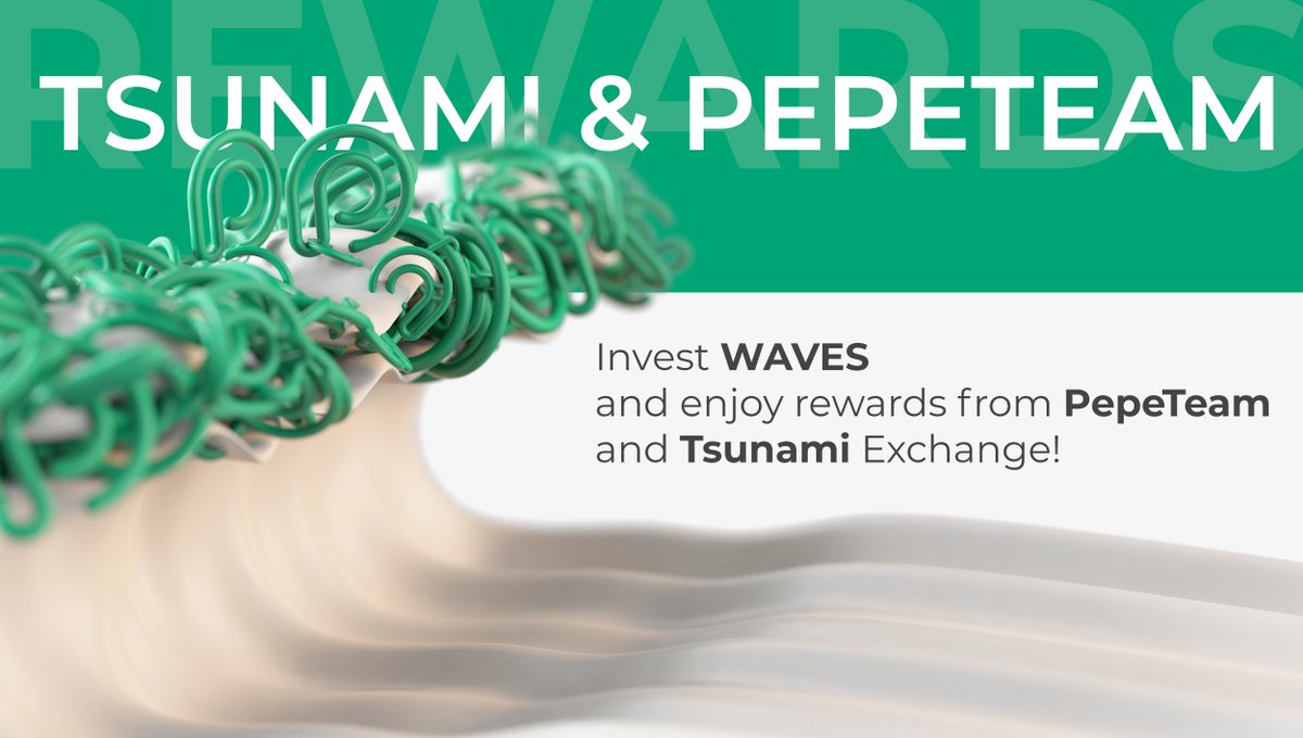 Pepe Team (@cryptopepeteam) on Twitter photo πΈPepeTeam and Tsunami Exchangeπ
Provide #liquidity to Waves Vault on <a href="/ExchangeTsunami/">Tsunami Exchange π</a> and get your granted #APY from PepeTeam and additional #passiveincome from Tsunami spot trading fees.
app.tsunami.exchange/vault
#Invest $WAVES and enjoy #rewards from PepeTeam and Tsunami! πΈPepeTeam and Tsunami Exchangeπ
Provide #liquidity to Waves Vault on <a href="/ExchangeTsunami/">Tsunami Exchange π</a> and get your granted #APY from PepeTeam and additional #passiveincome from Tsunami spot trading fees.
app.tsunami.exchange/vault
#Invest $WAVES and enjoy #rewards from PepeTeam and Tsunami!