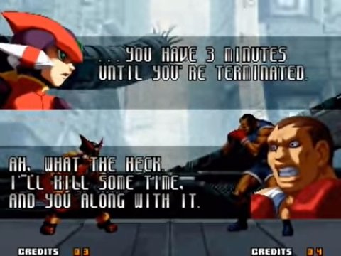 >You have 3 minutes until you're terminated.

Definitely a Zero thing to say