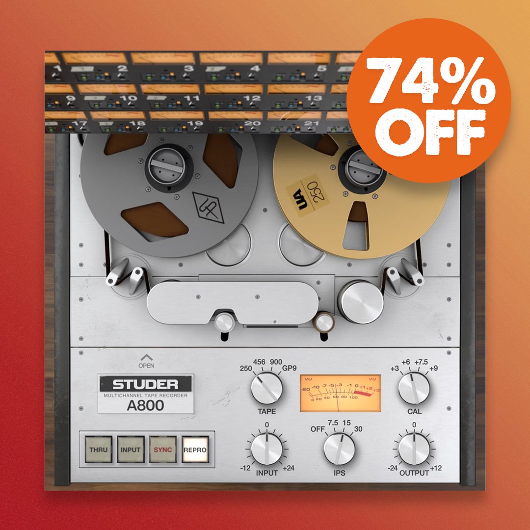 pluginfox's tweet photo. UA Flash Sale ⚡️
Save 74% on Studer A800 thru July 31st
Buy here: https://t.co/IzMBLLLWrE

@uaudio #universalaudio #uaplugins #studera800 #tapemachine #pluginfox #plugindeals #pluginsales #plugins #vstplugins https://t.co/qcpzqmQsjc