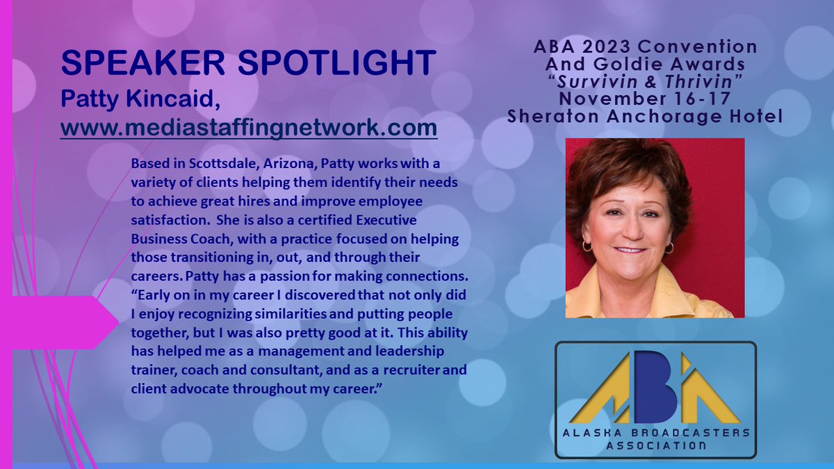 We’re looking forward to “Survivin &amp; Thrivin” this November with the Alaska Broadcasters Association.