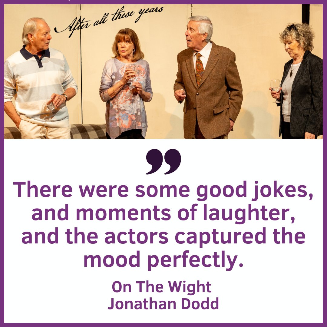 Grab your tickets for 'After All These Years' at Jermyn Street Theatre until 29th July here: ow.ly/2jem50P8nNf #londontheatre #comedy
