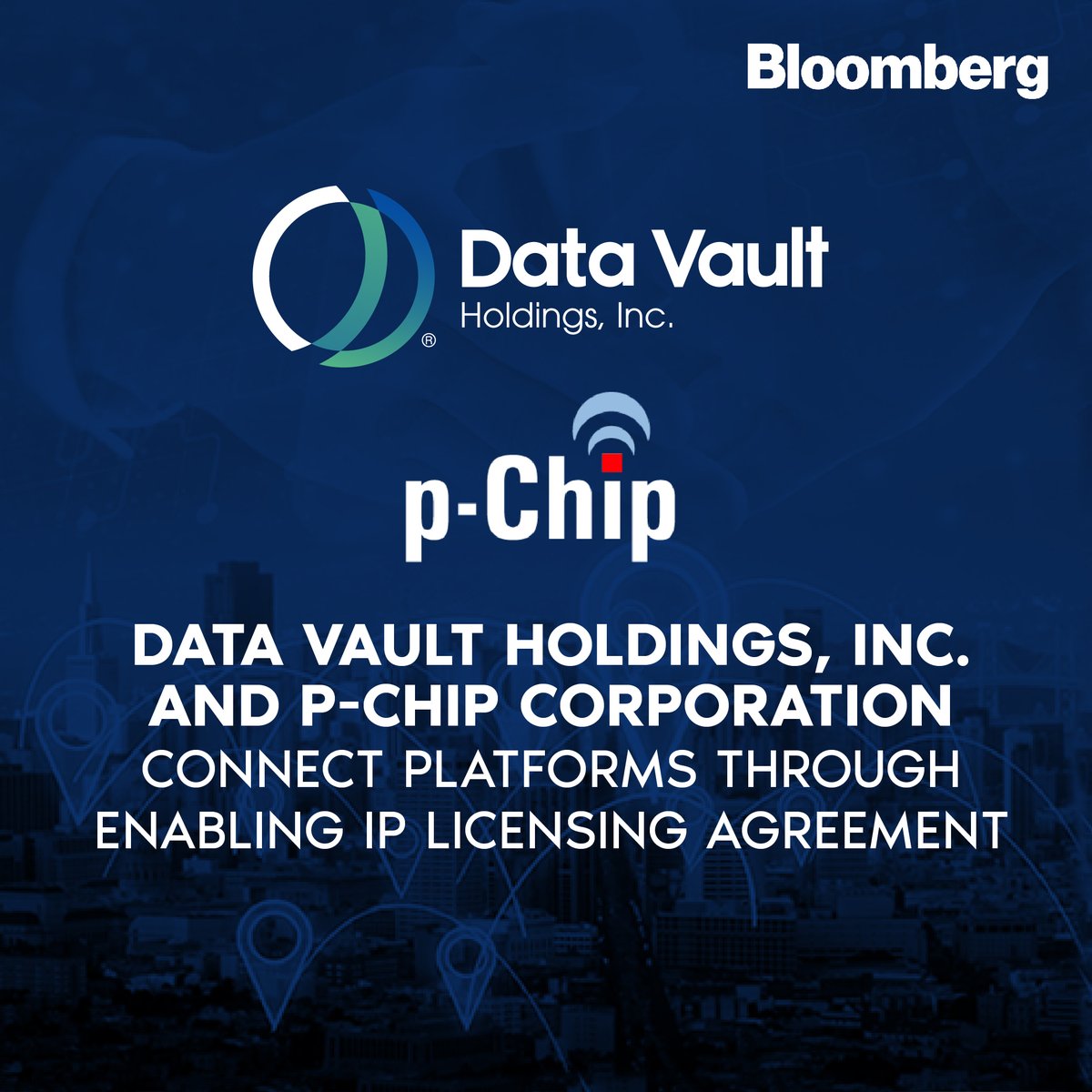 the_datavault's tweet image. Data Vault Holdings &amp;amp; p-Chip Corp. announce collaboration, DVH to develop solutions integrating its ADIOⓇ &amp;amp; DataVaultⓇ platforms with p-Chip&apos;s micro-transponder platform &amp;amp; p-Chip&apos;s crypto anchor with Data Vault&apos;s Web 3.0 platform. Read more bloom.bg/3rAlv0M @business