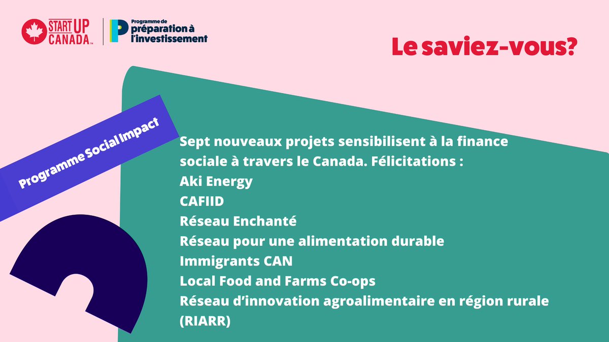 Startup_Canada's tweet photo. Félicitations aux bénéficiaires du Fonds de sensibilisation! Obtenez un complément d’information sur ces organismes et leurs projets sur le blogue du #IRProgram : https://t.co/B6hZJfBsf8 https://t.co/35ahk4wi2G