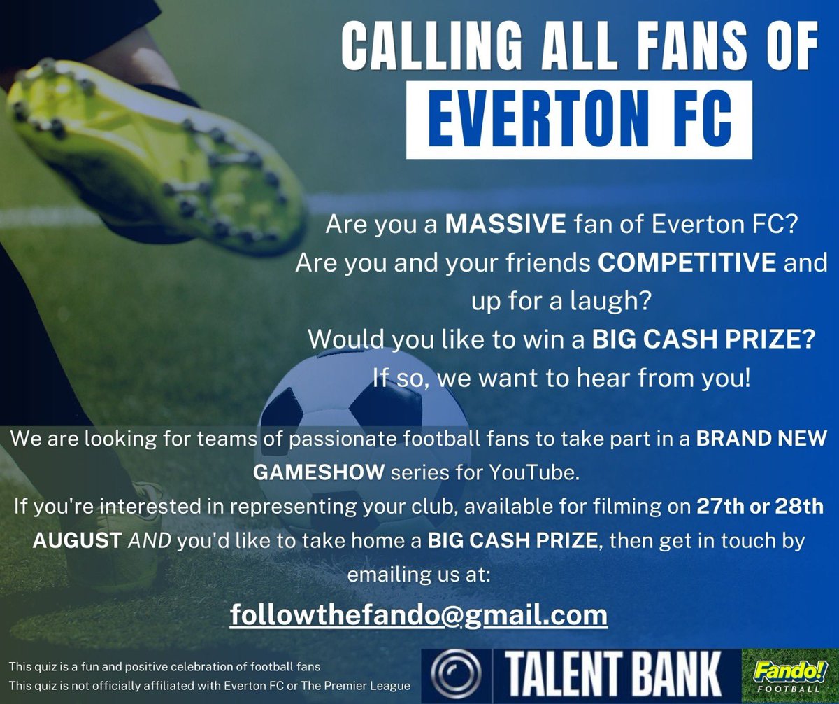 HelzWelsh's tweet photo. Also on the hunt for female Liverpool and Everton fans… drop an application and you could win a big cash prize! https://t.co/tfxmDfE64Z