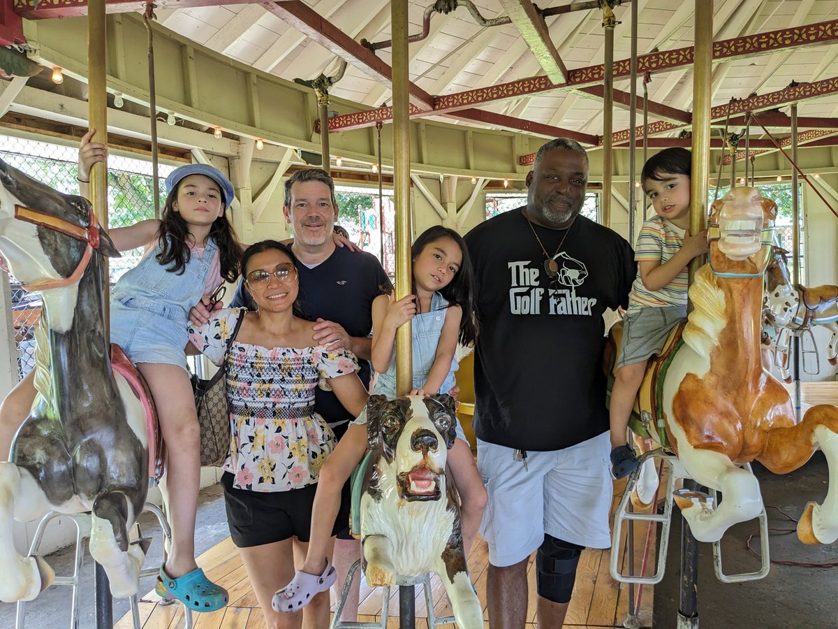nealgorman's tweet photo. Happy #NationalCarouselDay! Huge weekend for the Gorman family #CarouselAdventure: the Stewart Park Carousel (Ithaca, NY), Highland Park Carousel (Endwell, NY), & West Endicott Park Carousel (Endicott, NY), all classics. We are up to 82 different carousels ridden. Where to next? https://t.co/Vobd2OIoUj