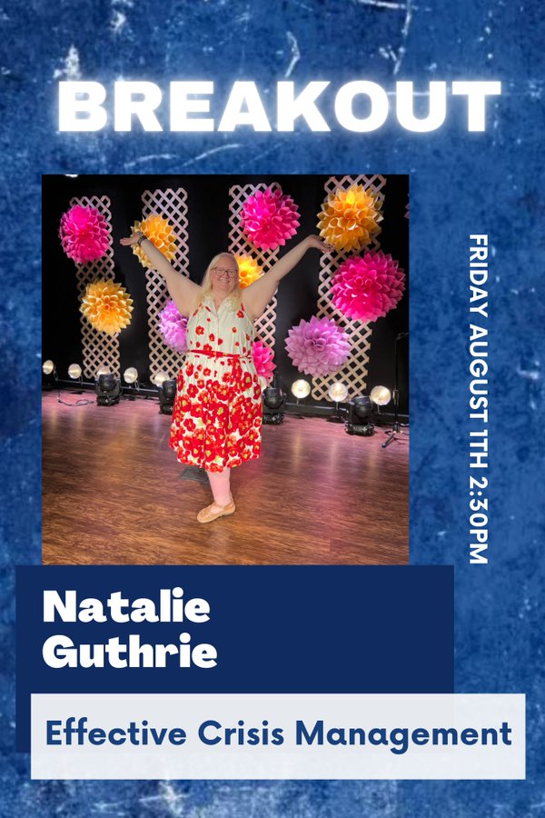 amegala's tweet image. Natalie Guthrie is presenting on &apos;Effective Crisis Management&apos; August 11 at Indy.Code().  

indycode.amegala.com 

#techsystems #crisismanagement @herffjones @LibertyMutual @LandOFrost @VSoftConsulting @ImpactMyBiz @Fiserv @ManTech @SteaknShake @HDR_Inc @Nexamp @wpengine…