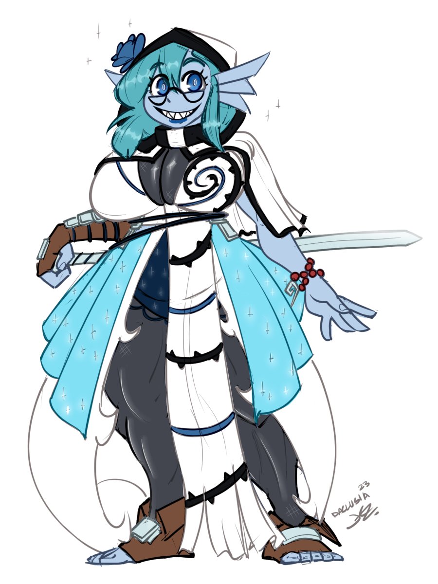 Daclusia's tweet photo. feeshwife, now in colors https://t.co/wYRzYcpWuy