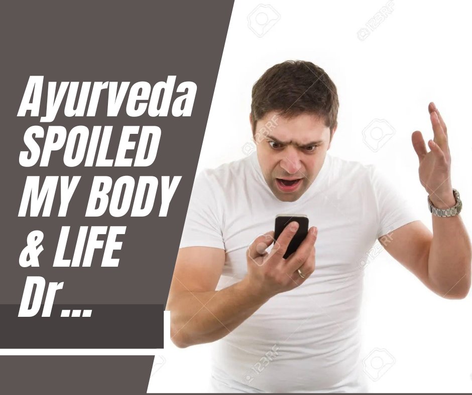 AyurvedaMonk's tweet image. &quot;Ayurveda Medicines spoiled my life Dr., 
my Psoriasis patches are spreading like anything from last 1 month of the treatment....&quot;

screamed a middle aged NRI gentleman from USA as soon as I received his call (His no. was saved in my mobile)
I was shocked to listen to this…