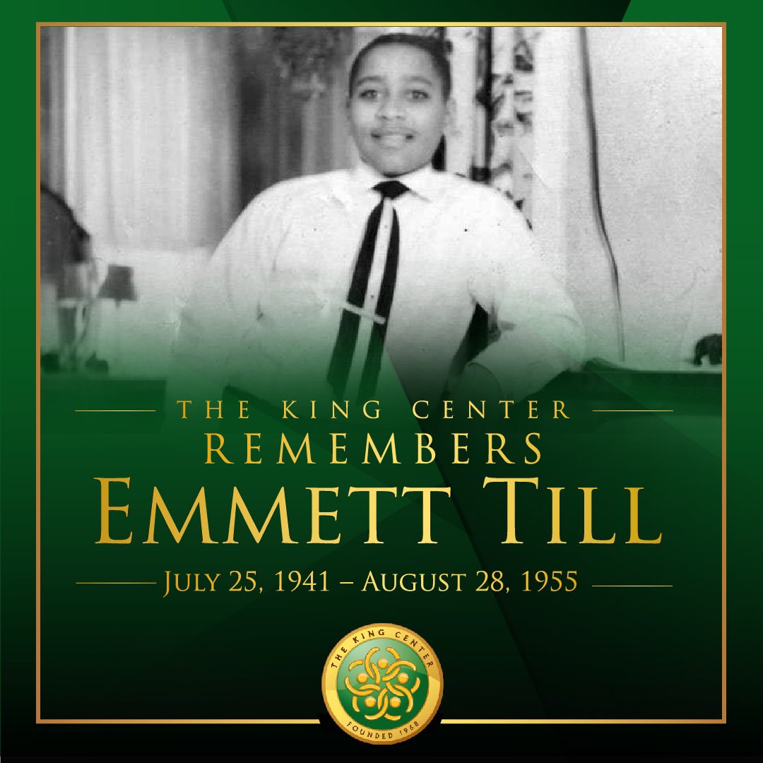 TheKingCenter's tweet photo. #EmmettTill would be 82 today. Imagine the life he could be living. A light in the world? A vessel of love for his family? A human. We must never forget that racism destroys and dehumanizes, often fueling brutality. It is not mere disagreement. We remember you always, Emmett. https://t.co/NkoeipdjG4