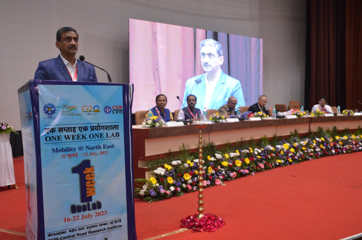CSIRCRRI's tweet photo. Inaugural addresses by Shri P K H Singh, VSM, ADG BRO (East), & @piyer73 from @IITGuwahati as Guest of Honor, provided valuable insights into the world of transportation & #infrastructuredevelopment on the 7th & last day of #OneWeekOneLab in #Shillong.
#OWOL #CSIR #CSIRInnovates https://t.co/NDC9Pld69M