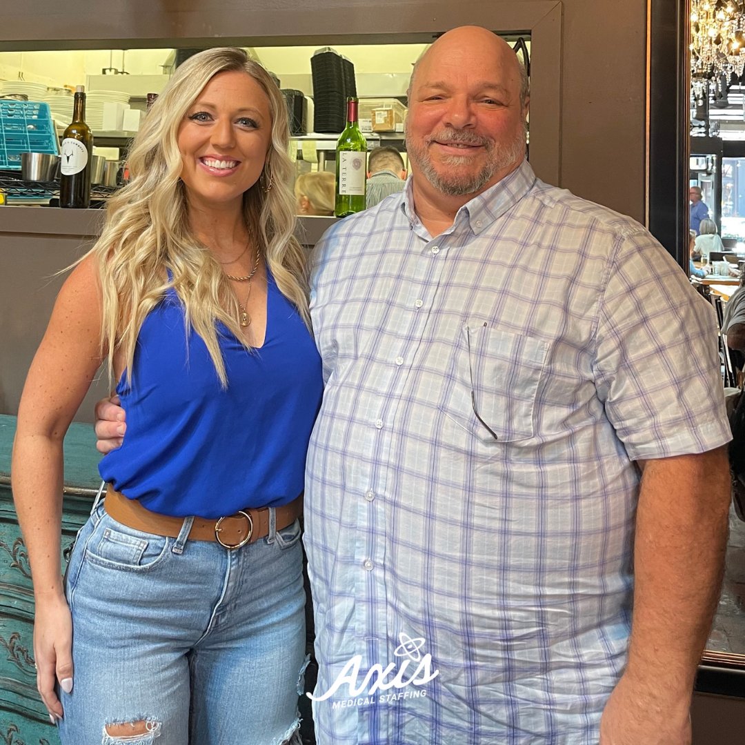 AxisMedStaffing's tweet image. Axis Sr. Acct Manager, Kimberly Brandau, was finally able to meet up with her #ORTech traveler, Emilio, after 5 years of working together! They enjoyed a nice meal at the Old Market in downtown Omaha, NE🍽️ 

We LOVE when paths collide and we can meet up with our #AxisRockStars 🌟