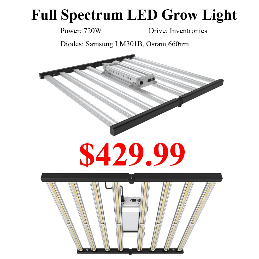 SunPlix's tweet photo. #720w #fullspectrum #led #growlight #ledgrowlight
#summersale
#samsung #lm301b #osram 660nm deep red #diode
#inventronics #drive
#ppe : 2.9 umol/J #ppf : 2090 umol/s
#5yearswarranty
Fixture dimensions: 47"x43.5"x2"
Coverage: 6'x6'
https://t.co/PhKsvjAtiU https://t.co/87hWJKSNtZ