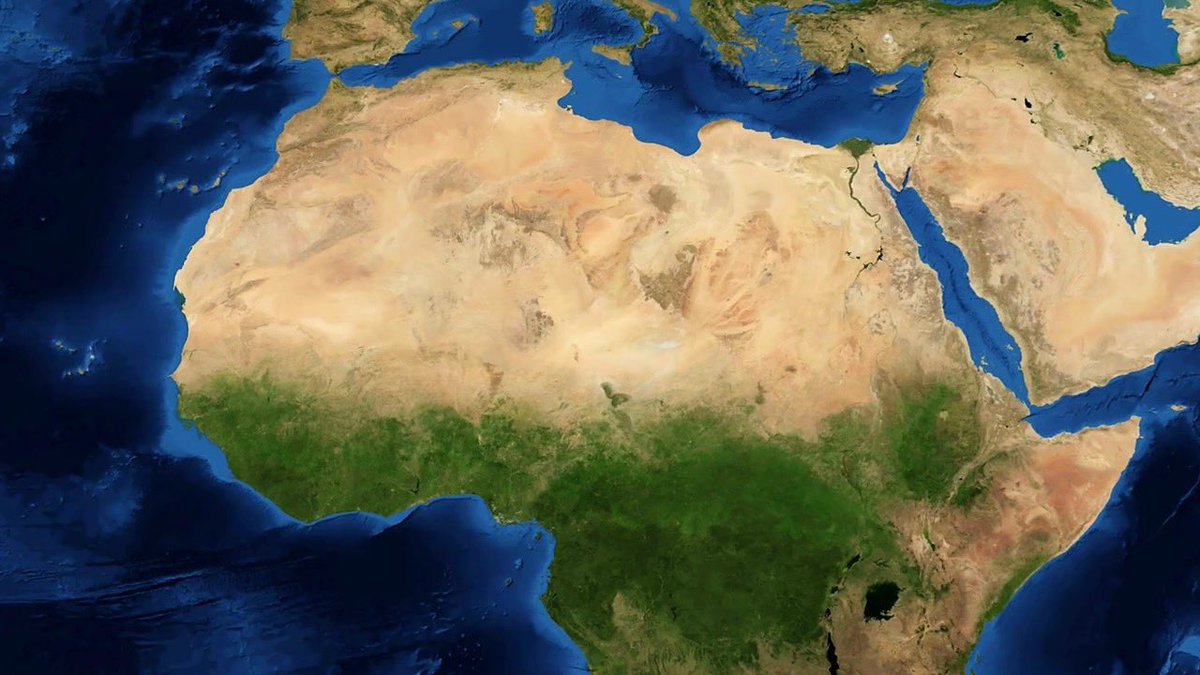 BrightInsight6's tweet photo. The little-known GREEN SAHARA of 5,000 years ago may be the single most important piece of tangible evidence in response to the existing climate-change *political* narrative…

The implications of what happened to the Sahara (and so quickly) stands to upend this entire debate…👇🏻 https://t.co/FgfEgJAYAF