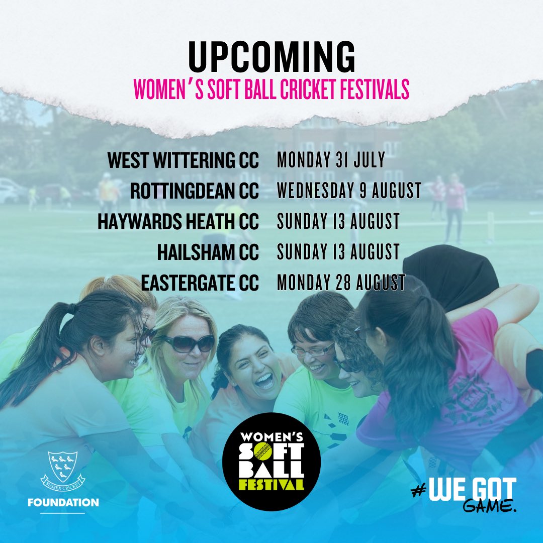 ☀️ | Fancy playing some Women’s Soft Ball Cricket this summer? 🙌 

Well why not register your place at one of the upcoming Festivals taking place at cricket clubs across Sussex! 🏏

Find out more here.👇
sussexcricket.co.uk/womens-soft-ba…