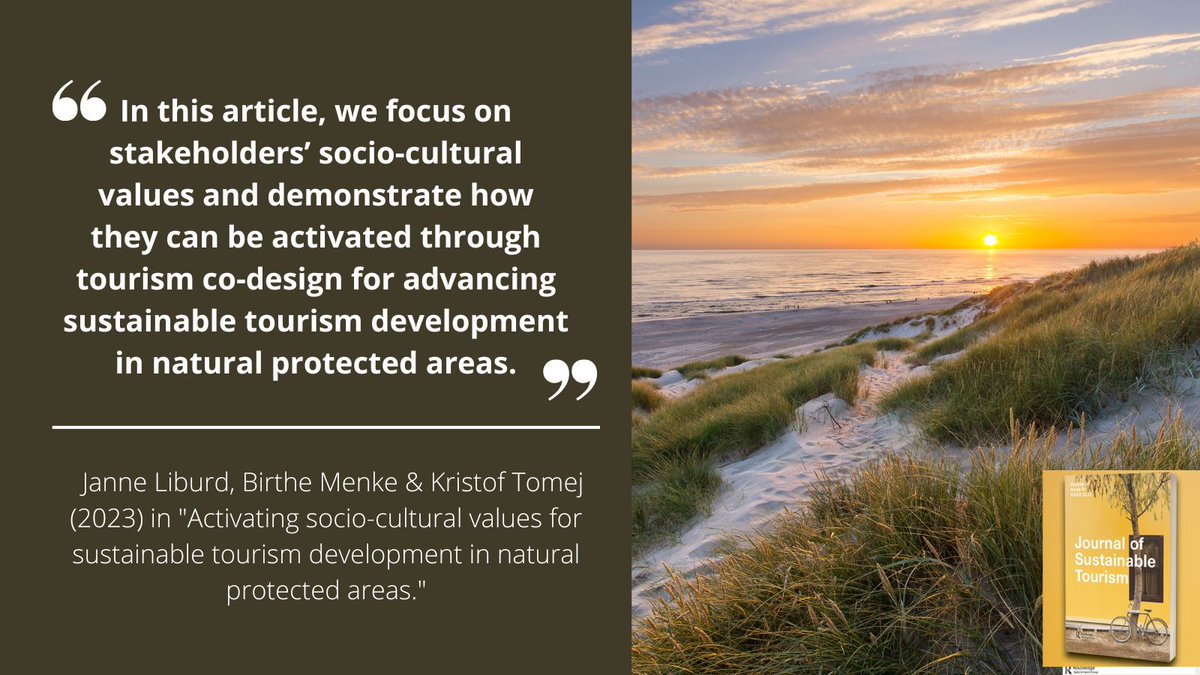 Recently published in #JOST 'Activating socio-cultural values for sustainable tourism development in natural protected areas.' Read more here 🔗tandfonline.com/doi/full/10.10…