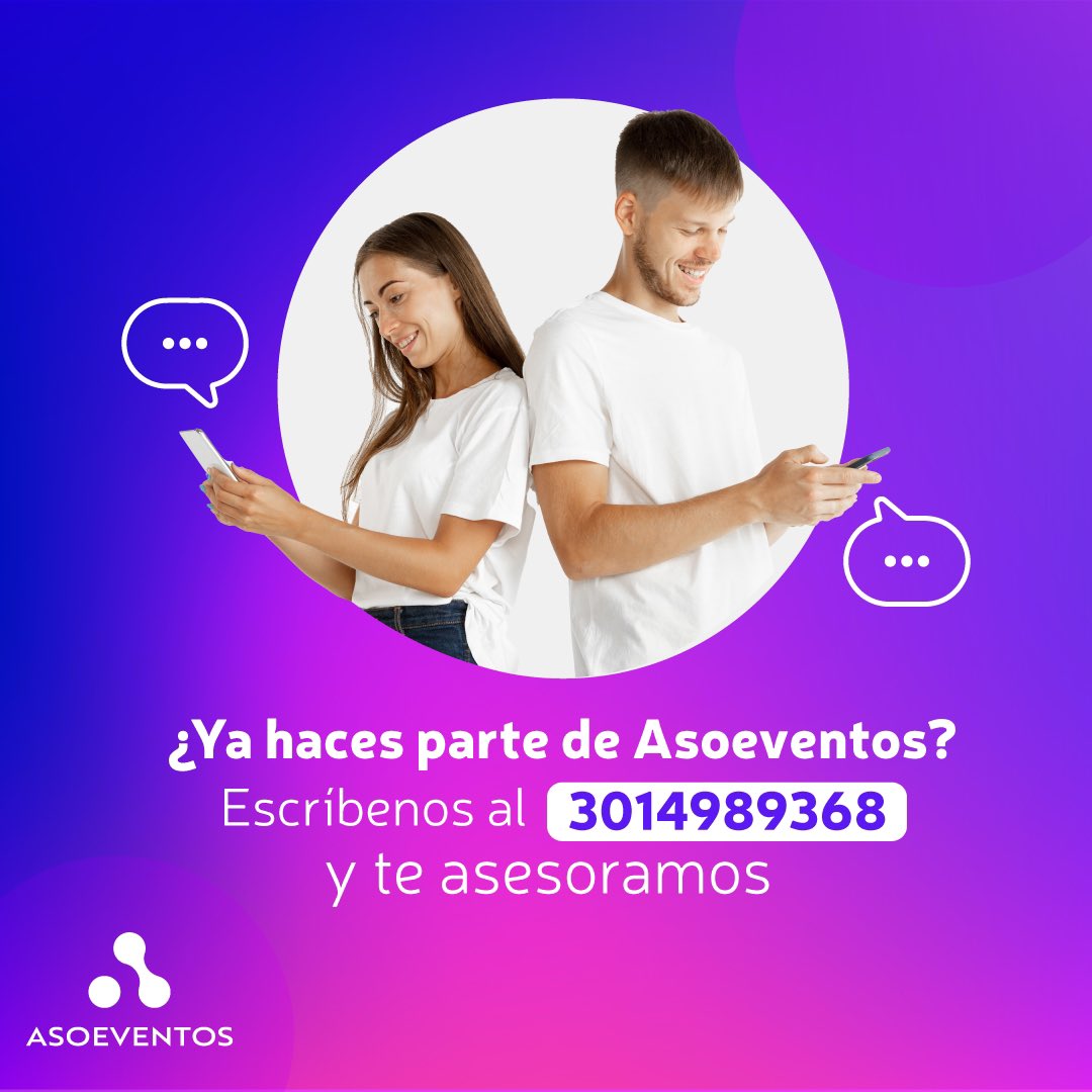 ASOEVENTOS's tweet image. Somos una familia con los brazos abiertos, dispuesta siempre a crecer y ayudar a crecer a nuestros miembros. 🫶🏼

Comunícate con nosotros y sé parte de un equipo comprometido con el progreso del sector eventos en Colombia.💪🏼

#UnidosCrecemos