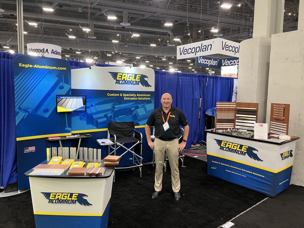 EagleAluminum's tweet image. It's Day 1 of @AWFSFair, and we're buzzing with excitement! 🛠️

If you're at the show, don't miss the chance to swing by Eagle Aluminum's booth 2912! 🔍 Our team is thrilled to meet you!

#AWFSFair #AWFSFair23  #AWFS
