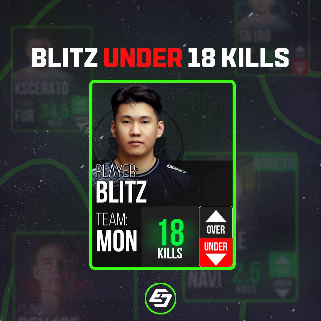 EliteDuels's tweet photo. We’ve got Blitz going under 18 kills😬 are we underselling him?!? https://t.co/PH9GiBipO2