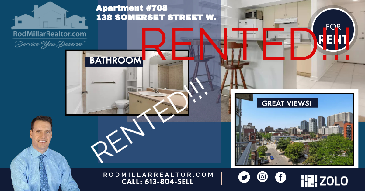 Congrats to my client on the quick rental of their apartment unit! #RodMillarRealtor #RodMillarHomes #OttawaRealtor #YOW #MovingtoOttawa #zoloottawa #ottawaapartmentrentals