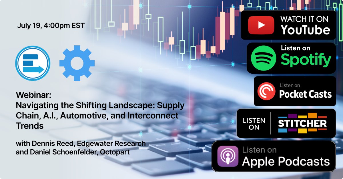 octopart's tweet photo. 📣 Webinar Recap, Video, and Audio Streaming Now Available! 🎥

Our webinar provides an in-depth analysis of the current trends and challenges facing the electronic component industry. Read, watch, or listen below:

https://t.co/wVmV6ZcuKE

#webinar #supplychain #ai https://t.co/d5Y4bfchSJ