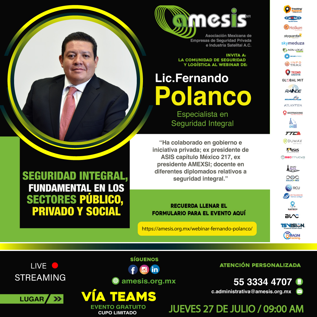 AmesisOficial's tweet photo. AMESIS lo invita a unirse gratis al webinar exclusivo sobre seguridad integral.
No pierda la oportunidad de conocer más acerca de este tema.
¡Haga clic ahora para asegurar su lugar! Cupo limitado.

Regístrese en: https://t.co/BiCJ2TyyU1

#seguridad #integral #SeguridadIntegral https://t.co/G6m6wwZCDl
