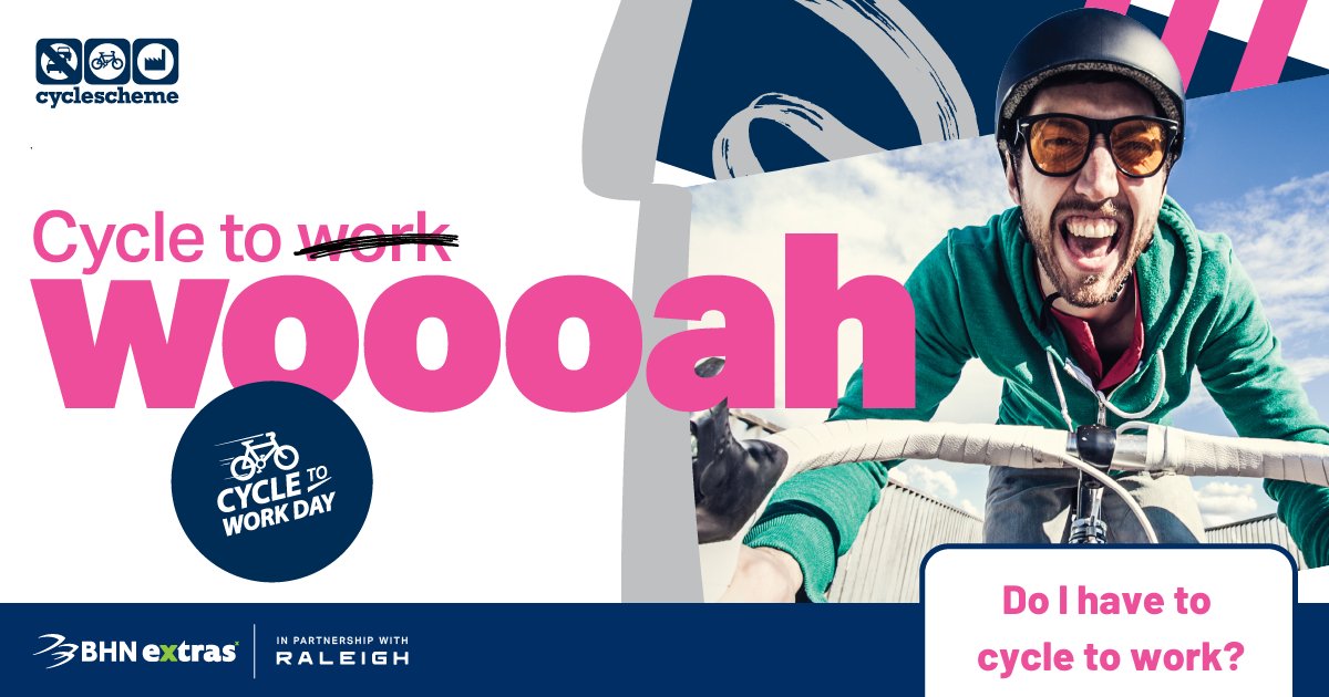 Q. Do I have to cycle to work? A. No! The day may be called Cycle to Work Day, but we celebrate all bike rides - to the shops, on a group ride or just because! Wherever you cycle this Cycle to Work Day, be in with the chance to win incredible prizes 👉 buff.ly/3Pjk7Xi