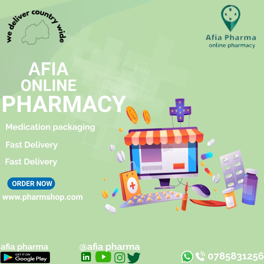 Afiapharma is the one and only trusted Rwandan Online Pharmacy. We deliver your pharmaceuticals at home, or anywhere else you want

VIsit afiapharma.com or call that number +250 785 831 256 feel the good service.
Instagram: instagram.com/afiapharma.biz/ #onlinepharmacyrwanda