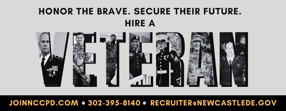 July 25th is recognized as National Hire a Veteran Day! We would like to take this time to celebrate the men and women who have selflessly served our nation. #joinnccpd #HireAVeteranDay
