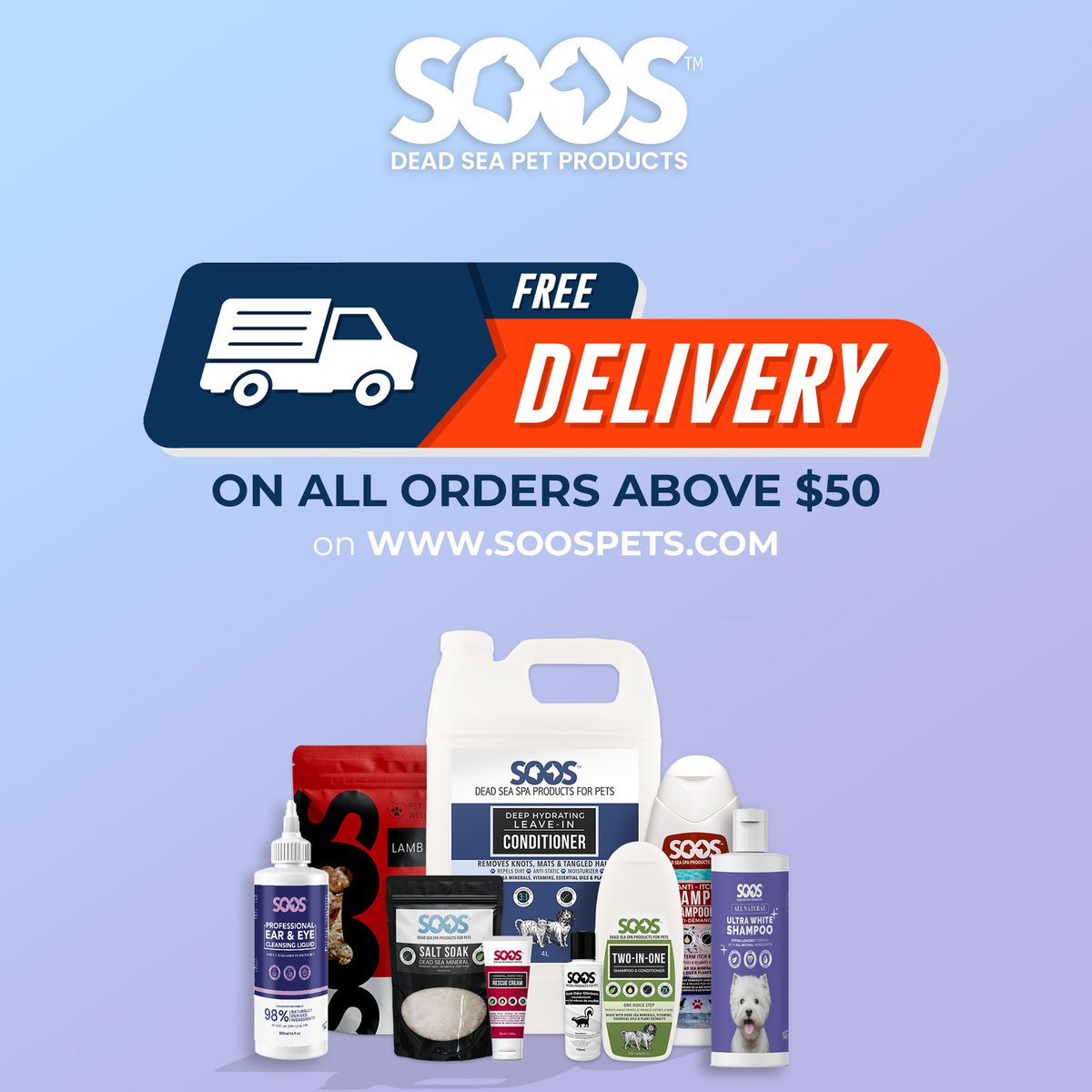 SoosPets's tweet photo. It's time to treat your furry friends! Enjoy the convenience of FREE delivery on all orders above $50. Whether you're shopping for shampoos, conditioners, or that special something you've had your eye on, we've got you covered!
#FreeDelivery #ShopNow #Convenience #TreatYourself https://t.co/srqzBiYaUg