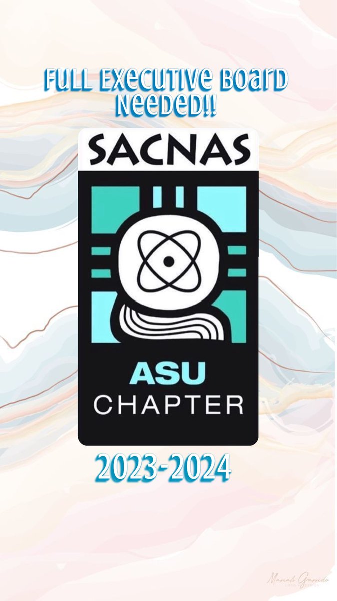 Hello everyone! SACNAS at ASU is in need of a new executive board for the 2023-2024 academic year! Leading this club would be an excellent opportunity to gain some experience in leadership! Please DM for information!
