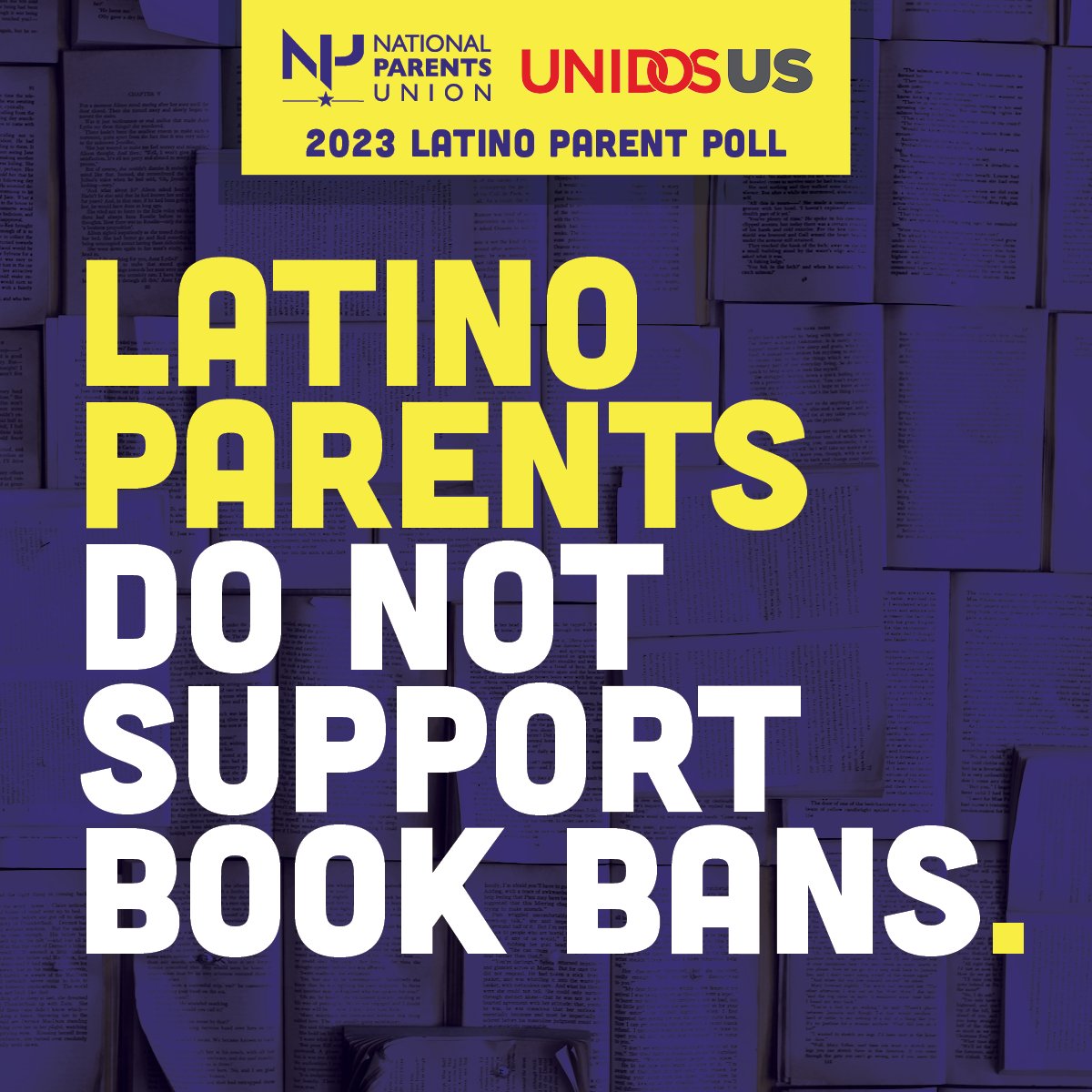 Only 15% of Latino parents think they should have the power to prevent all students at their child’s school from having access to curriculum they object to. This goes to show the “book ban movement” is more like a weak trickle. #ParentPoll