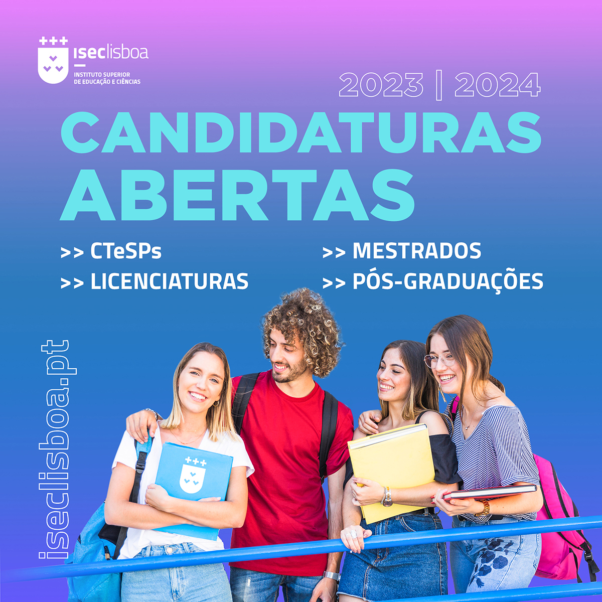 ISECLisboa's tweet photo. ⚠️ Está aberta a 1ª fase de candidaturas para acesso ao #EnsinoSuperior!
Junta-te a nós e constrói o teu futuro!
#ISECLisboa #Formação #Licenciatura #CTeSP #Mestrado #Candidaturas https://t.co/RwkGlPYjFT
