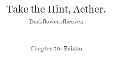 FlowerofFira's tweet photo. Better late than never, right?
Here's chapter 50 of Take the Hint, Aether! Welcome officially to the harem, Baizhu! 🥳💛☀️
🔗https://t.co/alldZlxeP1
#Baither #Baizhuther #Aether https://t.co/FxrY2Ndxgx