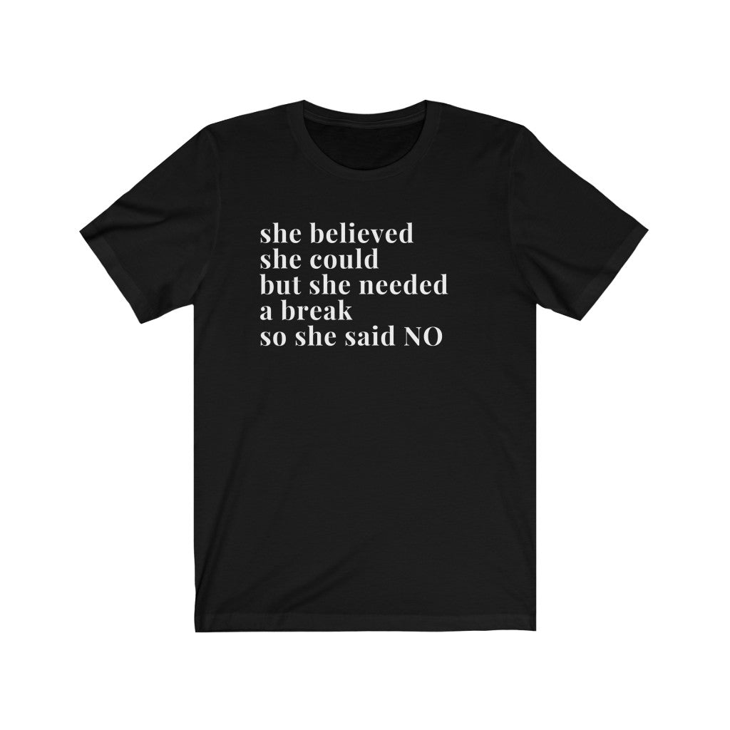 After I recover my wallet from buying planners, unplanners, non-planners, and anti-planners...this is next on my list.

She said No Unisex Tee buff.ly/3QblCtW