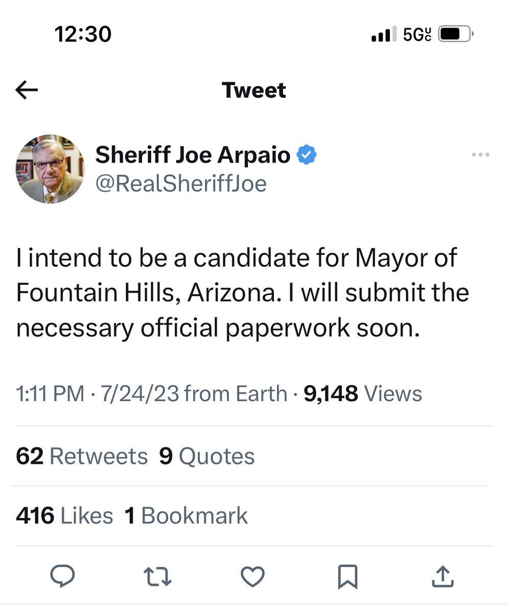 Brent4AZ's tweet photo. Didn’t see this one happening. Will Joe be changing his handle to #MayorJoe? Fountain Hills is this who you want running your town? https://t.co/UxPSdWBwvH
