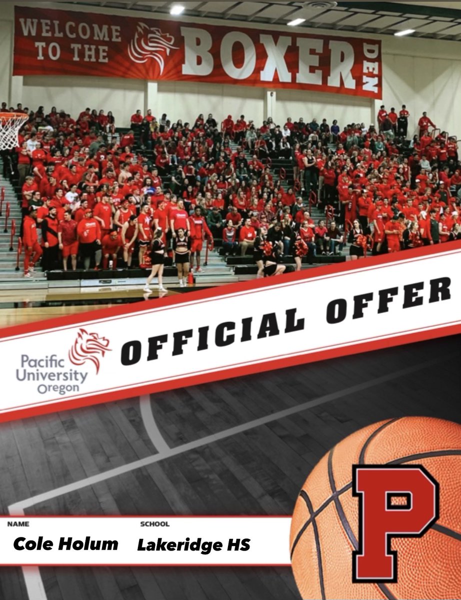 ColeHolum's tweet photo. After a great talk with Coach Lunt, I'm excited to have received my second offer to play basketball at Pacific University! Go Boxers! @JustinLunt @BoxersMBB @OregonProspect @BballPacer @PrepHoopsOR https://t.co/sqssvtXByp