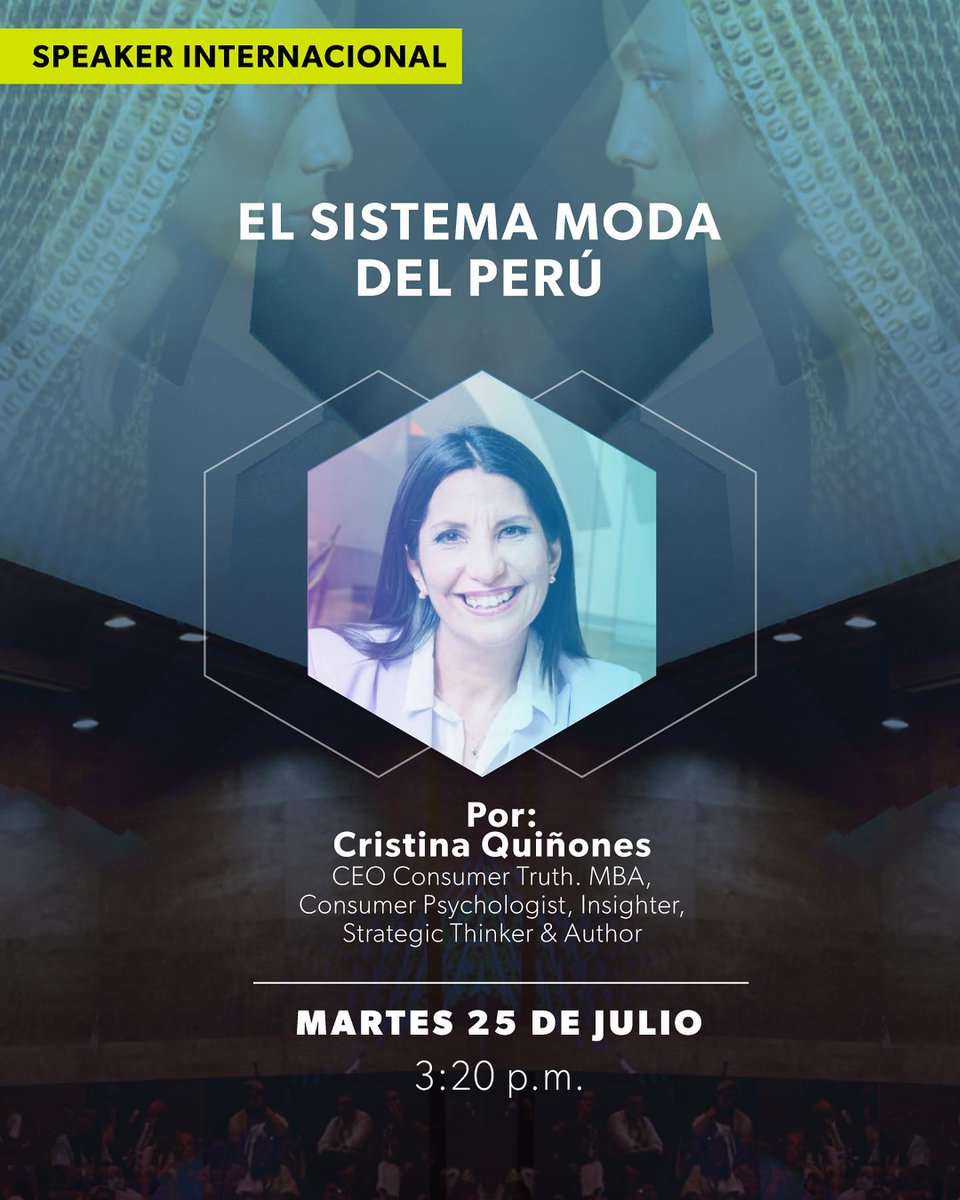 #Inexmoda #Colombia 🇨🇴 Sigue en vivo la presentación de nuestra CEO <a href="/cristinaq/">Cristina Quiñones</a> con #Insights y #Tendencias de la #Moda en el #Perú, gracias a la alianza entre #ConsumerTruth y <a href="/RADDARCKG/">RADDAR CKG LATAM</a>

En vivo 🔴 youtube.com/watch?v=aejf5m…