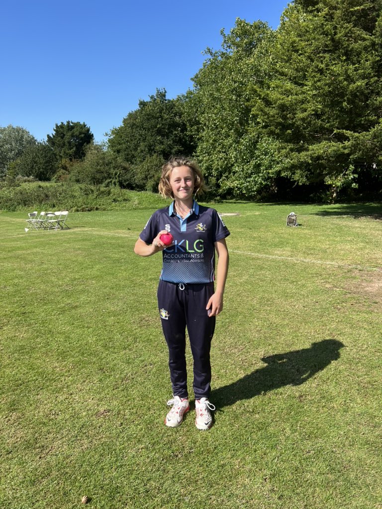 Cambs_CB's tweet photo. A 5fer with the ball and 45 with the bat for Edie Ayliffe against Cornwall today as the GU13s won on Day 2 of their tour at @KingsCricFest 🙌 congratulations Edie on a fantastic performance! https://t.co/w919Zpyr76
