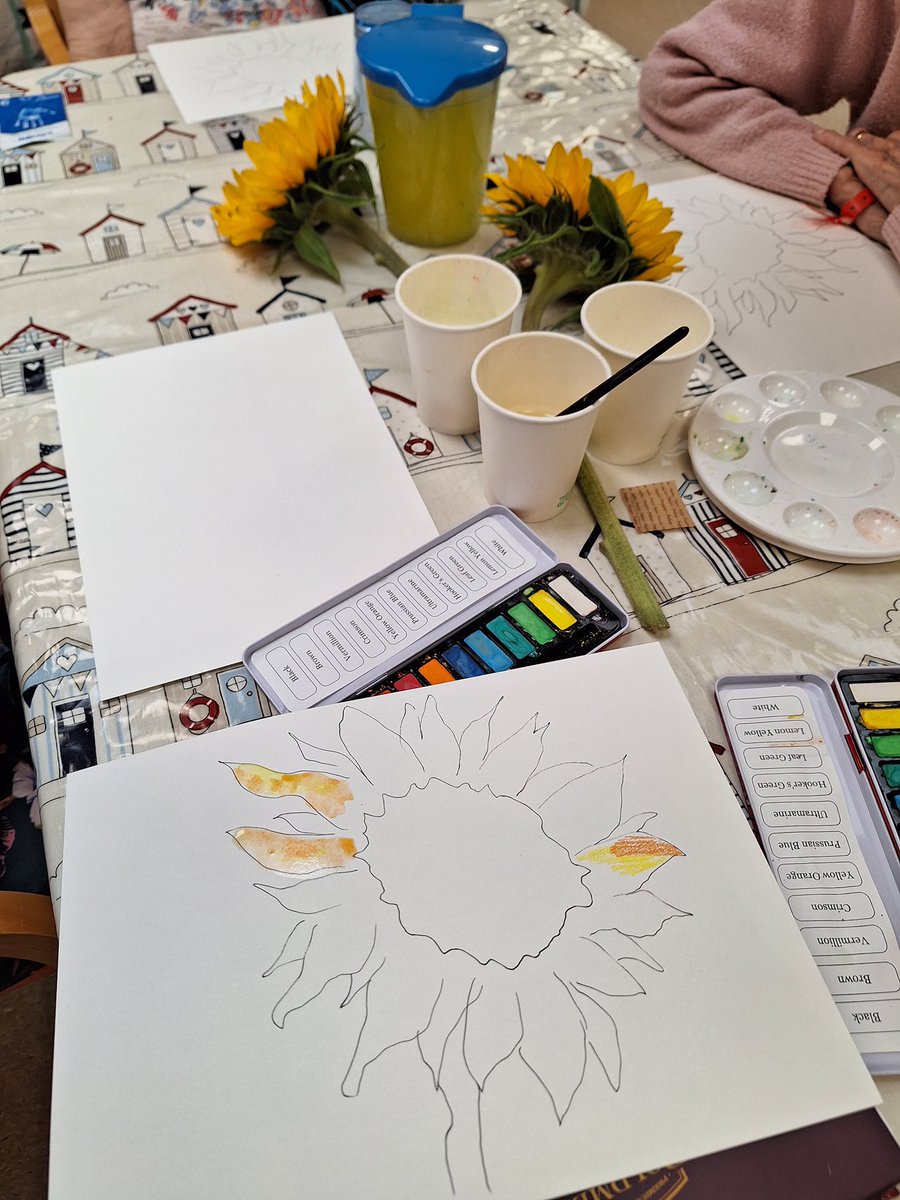 Creative afternoon for patients on Dart Ward at Totnes hospital today.