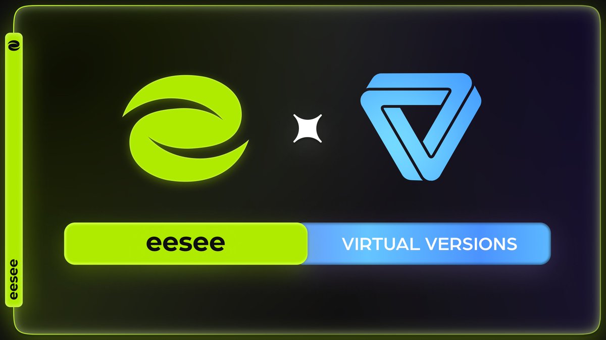 eesee_io's tweet photo. 🔥 We're thrilled to announce @eesee_io partnership with @virtualversions!

#VirtualVersions enable users to own their data and social identity, with a decentralized AI digital twin you can use anywhere.

✅ Follow us and join new quests on our #Zealy pages! https://t.co/s0lAvgkm0G