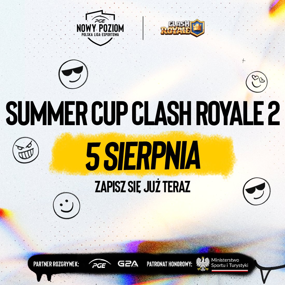 Słowa dotrzymujemy, dlatego oficjalnie 2. edycja wakacyjnego turnieju Clash Royale odbędzie się w sobotę, 🗓️ 5-tego sierpnia! 😎 🚀

➡️ Dołącz już teraz i koniecznie powiadom znajomych. Zróbmy tutaj rekord zapisanych graczy: bit.ly/summercupcr2 🔥