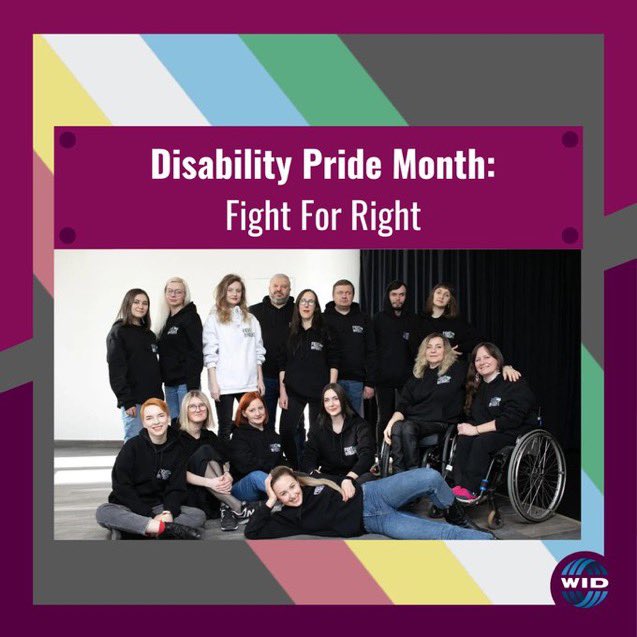 WID_org's tweet photo. Today’s #DisabilityPrideMonth honoree is @fightforrightua! Fight For Right “fights” for the rights of people with disabilities in Ukraine, including emergency response for Ukrainians with disabilities amid the invasion. More about Fight for Right: https://t.co/E3avscTBHQ https://t.co/fKUX4xZZ3M