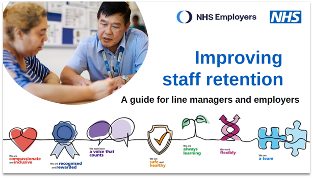 For #OurNHSPeople to stay happy and healthy, they should have access to support throughout their career. Take a look at retention resources to help managers improve the experience of their colleagues: t.ly/THnSe