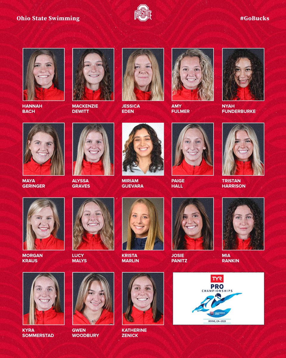 OhioStSwimDive's tweet photo. 𝘾𝙖𝙡𝙞𝙛𝙤𝙧𝙣𝙞𝙖 𝙙𝙧𝙚𝙖𝙢𝙞𝙣' ☀️

3⃣6⃣ Buckeyes are headed to Irvine to compete in the TYR Pro Championships this week‼️

#GoBucks https://t.co/u4NFutAMQi