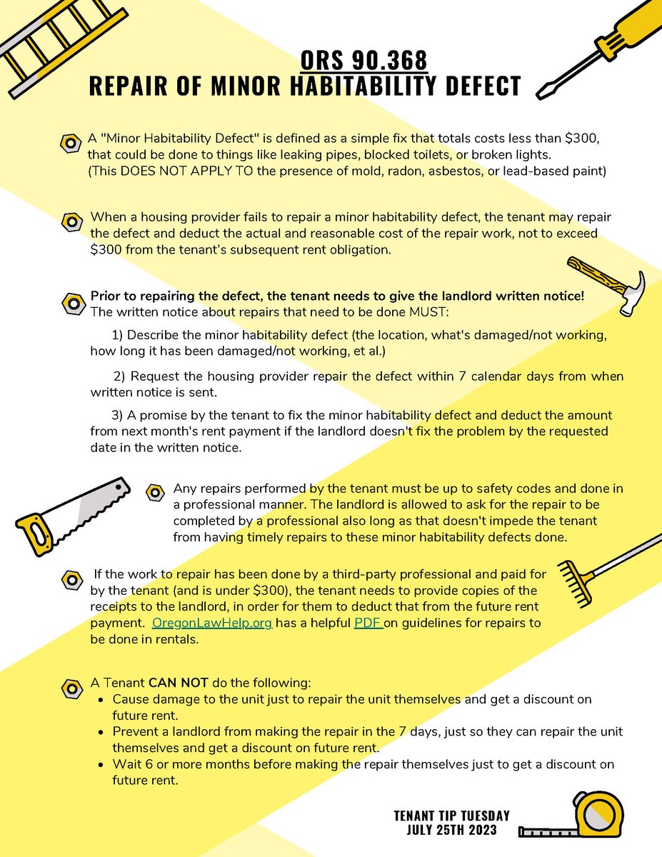 This week's tip is another item that comes up a lot, what to do when a  landlord is NOT addressing a minor maintenance issue (leaking  faucet, outline broken, floor title cracked, clogged sink drain, etc.) #homerepair #renters