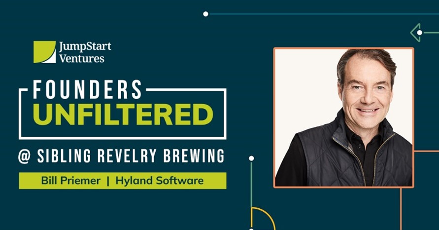 🗣️ Join @JumpStartInc this Thursday at @SibRevBrew for a night of networking and candid conversations. 🍺 Learn more about Hyland CEO Bill Priemer's journey as an innovation leader in Northeast Ohio. Grab your FREE 🎟️ here: eventbrite.com/e/founders-unf…