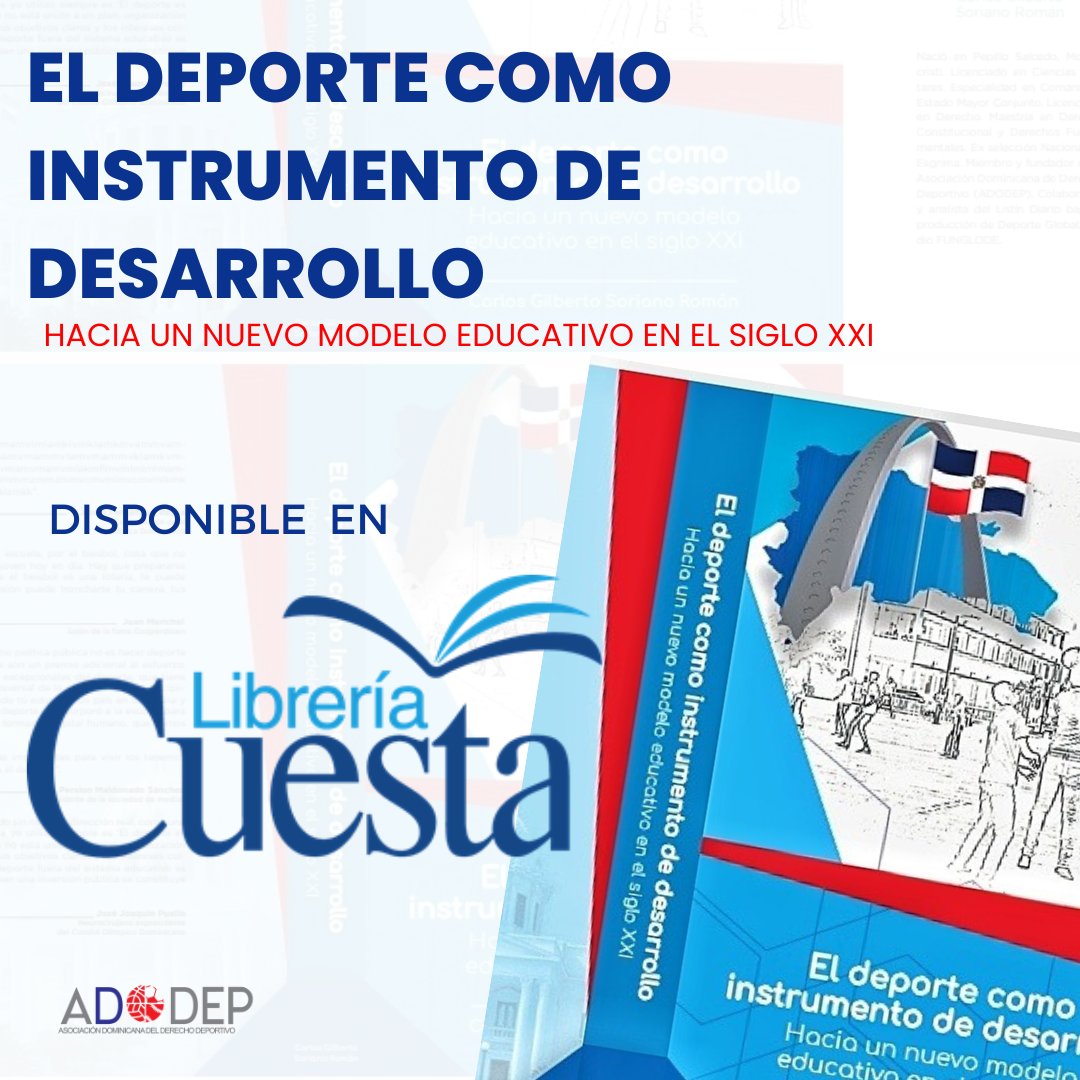 adodeprd's tweet photo. El Deporte como Instrumento de Desarrollo: hacia un nuevo modelo educativo en el siglo XXI.

Disponible en Librería Cuesta  📚

¡adquiere el tuyo ahora! 

#Deporte #Adodep #Desarrollo #Educación https://t.co/NTLCXRMF5a