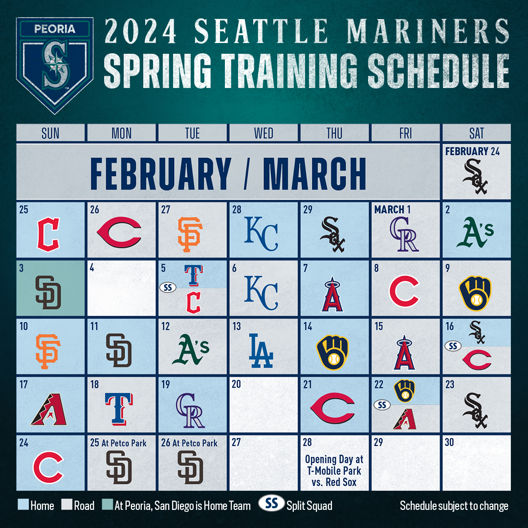 Seattle Mariners on X: Nothing quite like taking in a Spring Training game  in Arizona. Our 2024 Spring Training schedule is here 👉    / X